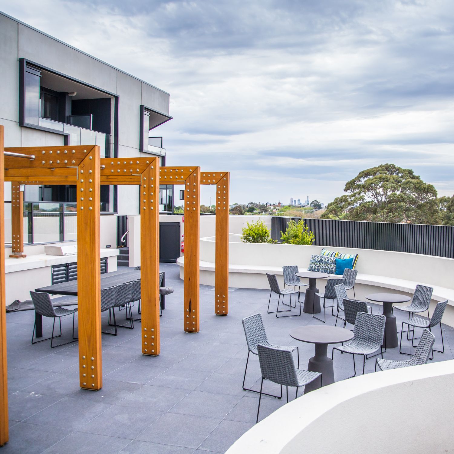 Sebel Malvern Melbourne Rooftop Terrace and BBQ area